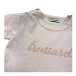 Trussardi Abito Mezza Manica Tinta Unita con Logo per Neonata TIP26018VE ROSA TRUSSARDI 