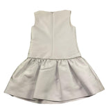 Monnalisa Abito Cerimonia Tinta Unita Giromanica per Bambina 711922 BIANCO MONNALISA 