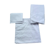 Le Bebe' Lenzuola Set 3 Pezzi Tinta Unita con Stampa per Neonata LBG6292 BIANCO LE BEBE' 