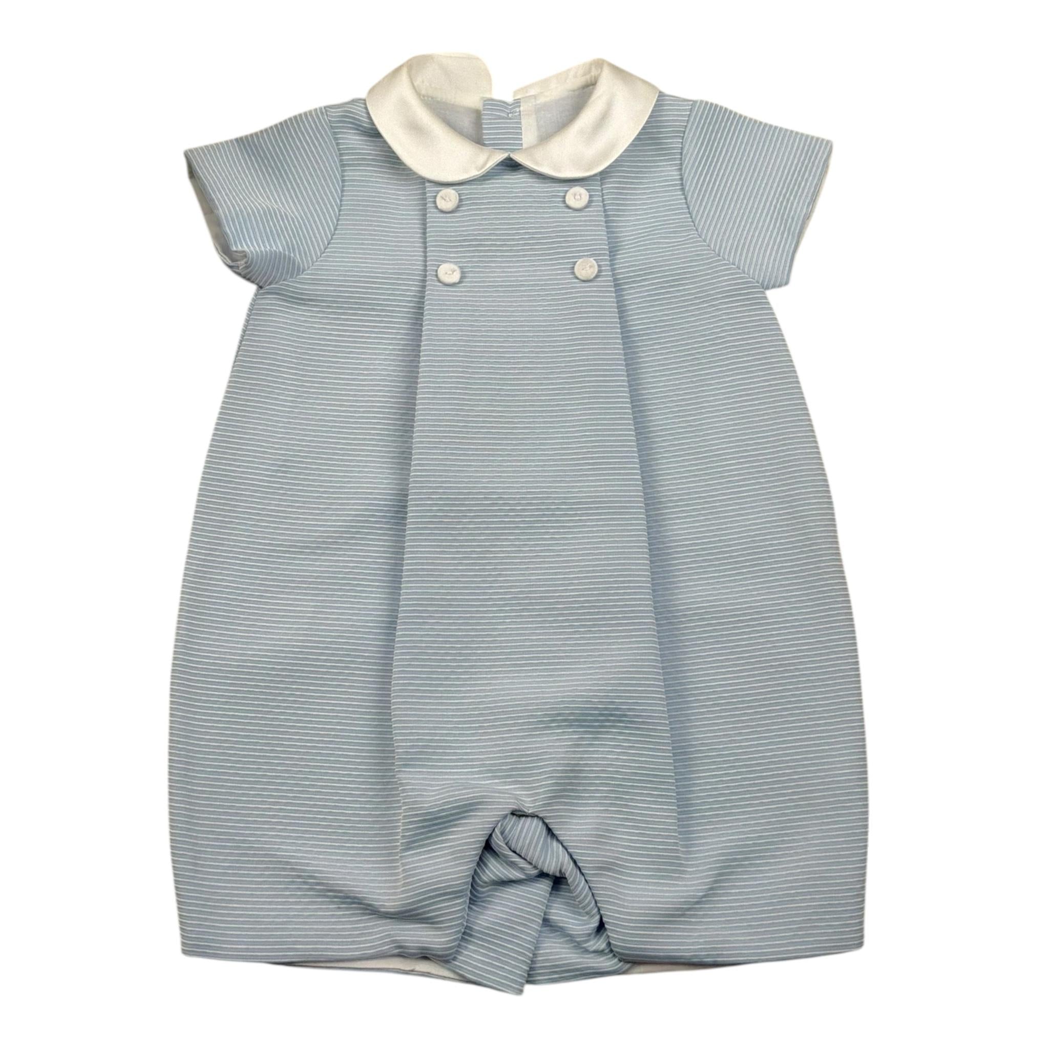 La Stupenderia Pagliaccetto Tinta Unita con Colletto per Neonato CBPG51 AZZURRO LA STUPENDERIA 