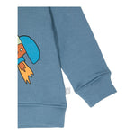 STELLA McCARTNEY felpa girocollo tinta unita con stampa in contrasto Azzurro per Bambino TV4520JX AZZURRO STELLA McCARTNEY 