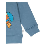 STELLA McCARTNEY felpa girocollo tinta unita con stampa in contrasto Azzurro per Bambino TV4520JX AZZURRO STELLA McCARTNEY 