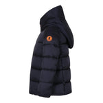 SAVE THE DUCK giubbino tinta unita con cappuccio Blu per Bambina J45650GJ BLU SAVE THE DUCK 