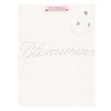MISS BLUMARINE maglia girocoll tinta unita cn strass Panna per Bambina IF4088MA39P PANNA MISS BLUMARINE 