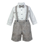 Barcellino Completo 3 Pezzi Camicia-Bermuda-Papillon per Neonato 110606 BIANCO BARCELLINO 