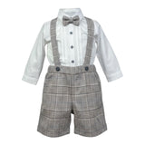 Barcellino Completo 3 Pezzi Camicia-Bermuda-Papillon per Neonato 110606 BIANCO BARCELLINO 