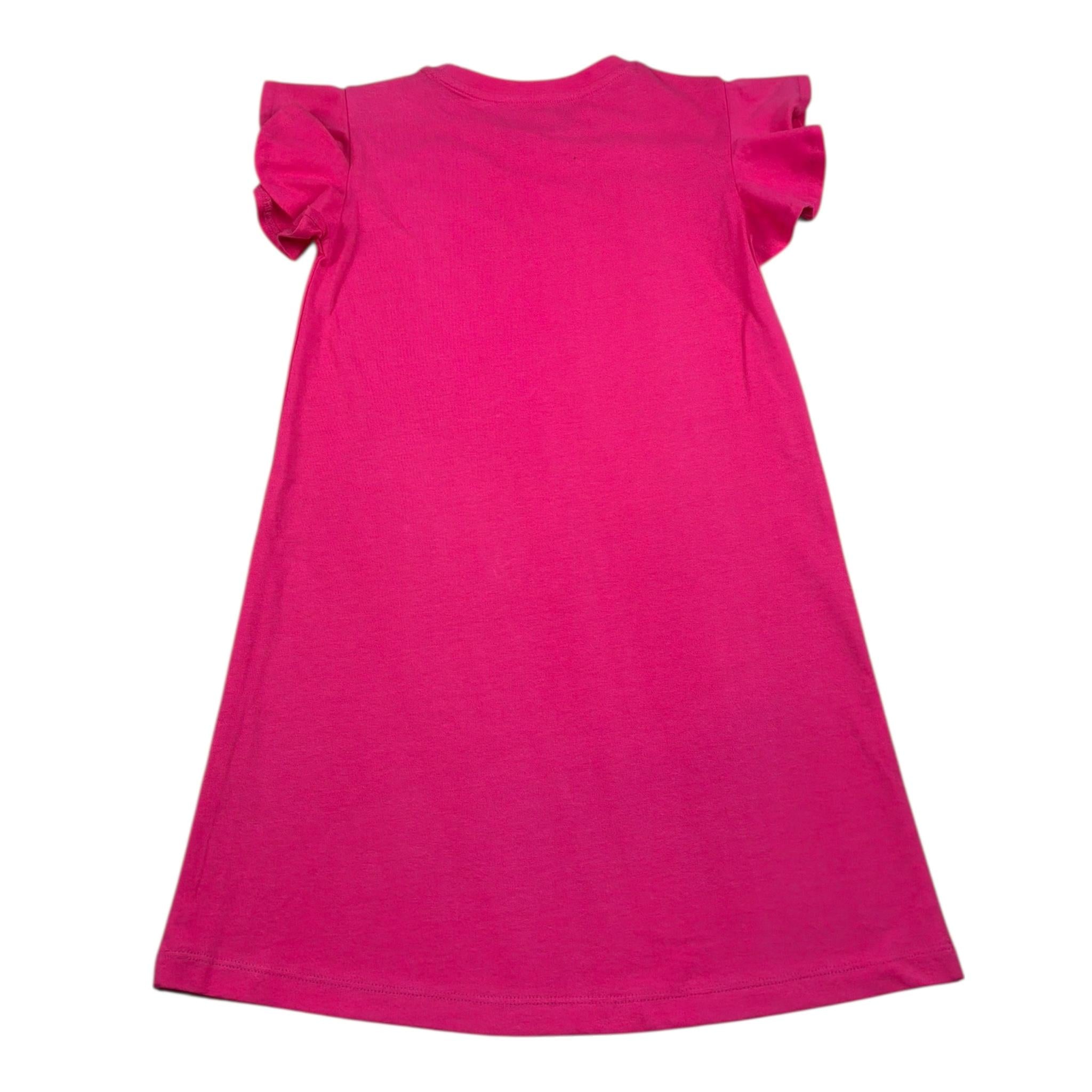 John Richmond Abito Mezza Manica Girocollo Tinta Unita con Stampa per Bambina RGP26023VE FUXIA JOHN RICHMOND 