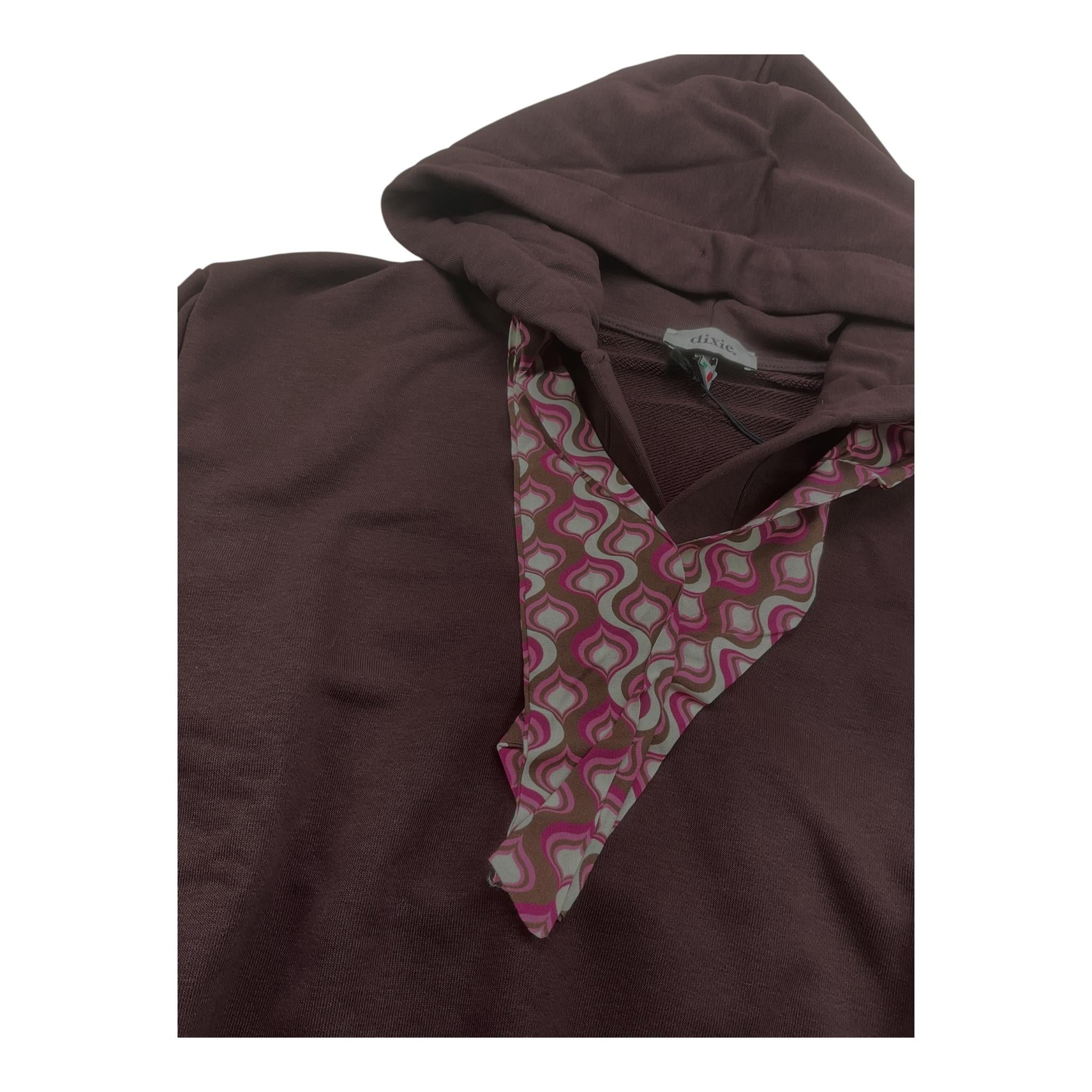 DIXIE felpa tinta unita con foulard Marrone per Bambina LM02040G56 MARRONE DIXIE 