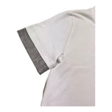 @Madilly T-Shirt Girocollo Tinta Unita con Profili Maniche In Contrasto per Bambino BOY BIANCO @MADILLY 