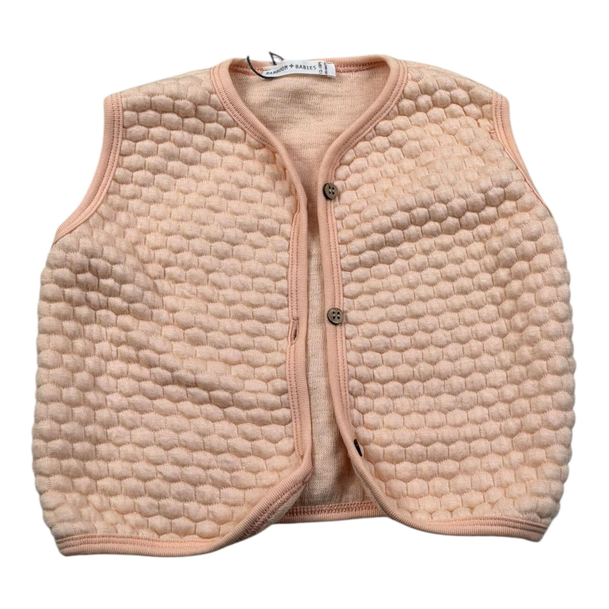 Bamboom+Babies Gilet Tinta Unita per Neonata RSA04 ROSA BAMBOOM+BABIES 