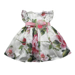 Marlu' Abito Mezza Manica Tinta Unita Fantasia Floreale per Neonata ER320MC PANNA MARLU' 