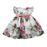 Marlu' Abito Mezza Manica Tinta Unita Fantasia Floreale per Neonata ER320MC PANNA MARLU' 