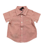 Fay Camicia Tinta Unita Mezza Manica con Fantasia A Righe per Neonato FU5521 ROSSO FAY 