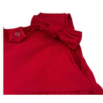 Le Bebe Abito Giromanica Tinta Unita con Fiocco per Neonata LBG0916 ROSSO LE BEBE 