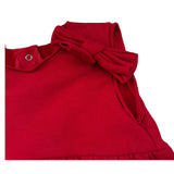 Le Bebe Abito Giromanica Tinta Unita con Fiocco per Neonata LBG0916 ROSSO LE BEBE 