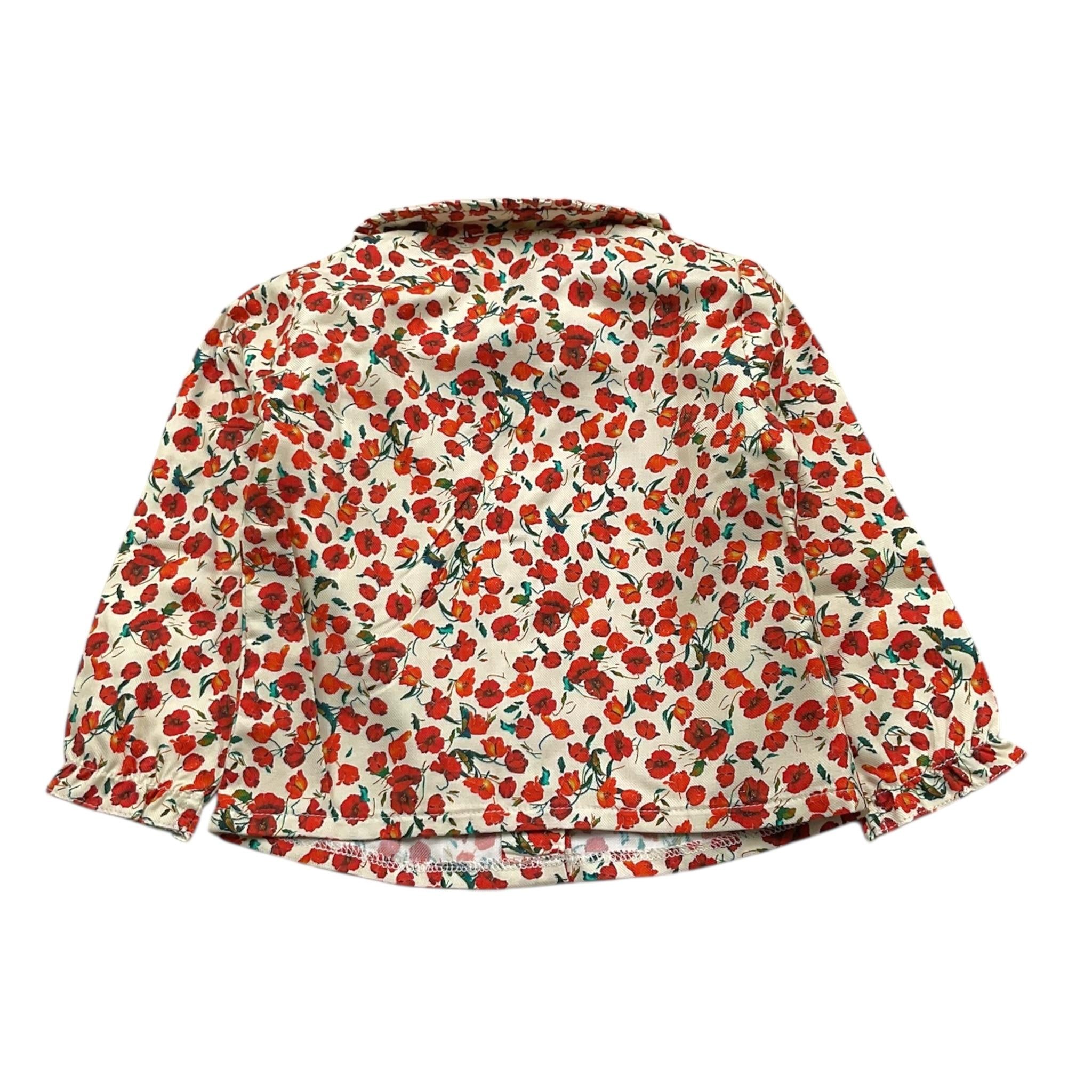 PAIO CRIPPA camicia tinta unita con fantasia fiori Panna per Bambina MARACAS PANNA PAIO CRIPPA 