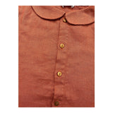 Wedoble Camicia Mezza Manica Tint Unita Ruggine Per Neonato