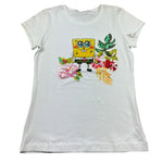 Monnalisa T.Shirt Girocollo Tinta Unita Co Stampa Spongbob per Bambina 665600S5 BIANCO MONNALISA 