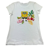 Monnalisa T.Shirt Girocollo Tinta Unita Co Stampa Spongbob per Bambina 665600S5 BIANCO MONNALISA 