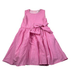 M+E' Abito tinta unita con Applicazione Fiocco Rosa per Bambina UE1415J ROSA M+E' 
