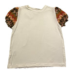 La Stupenderia T-Shirt Tinta Unita con Maniche In Contrasto per Bambina TJMG82 PANNA LA STUPENDERIA 