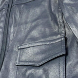 Baby A. Giubbino Tinta Unita In Ecopelle con Zip per Neonato C1972 BLU BABY A. 