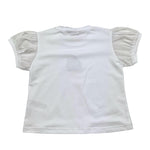 Manila Grace T-Shirt Tinta Unita con Paillettes per Bambina 370TMBS25 BIANCO MANILA GRACE 