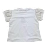 Manila Grace T-Shirt Tinta Unita con Paillettes per Bambina 370TMBS25 BIANCO MANILA GRACE 
