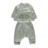 TEDDY E MINOU completo 2pz maglia-pantalone tinta unita in velluto Verde per Neonato I24CP054M0137 VERDE TEDDY E MINOU 