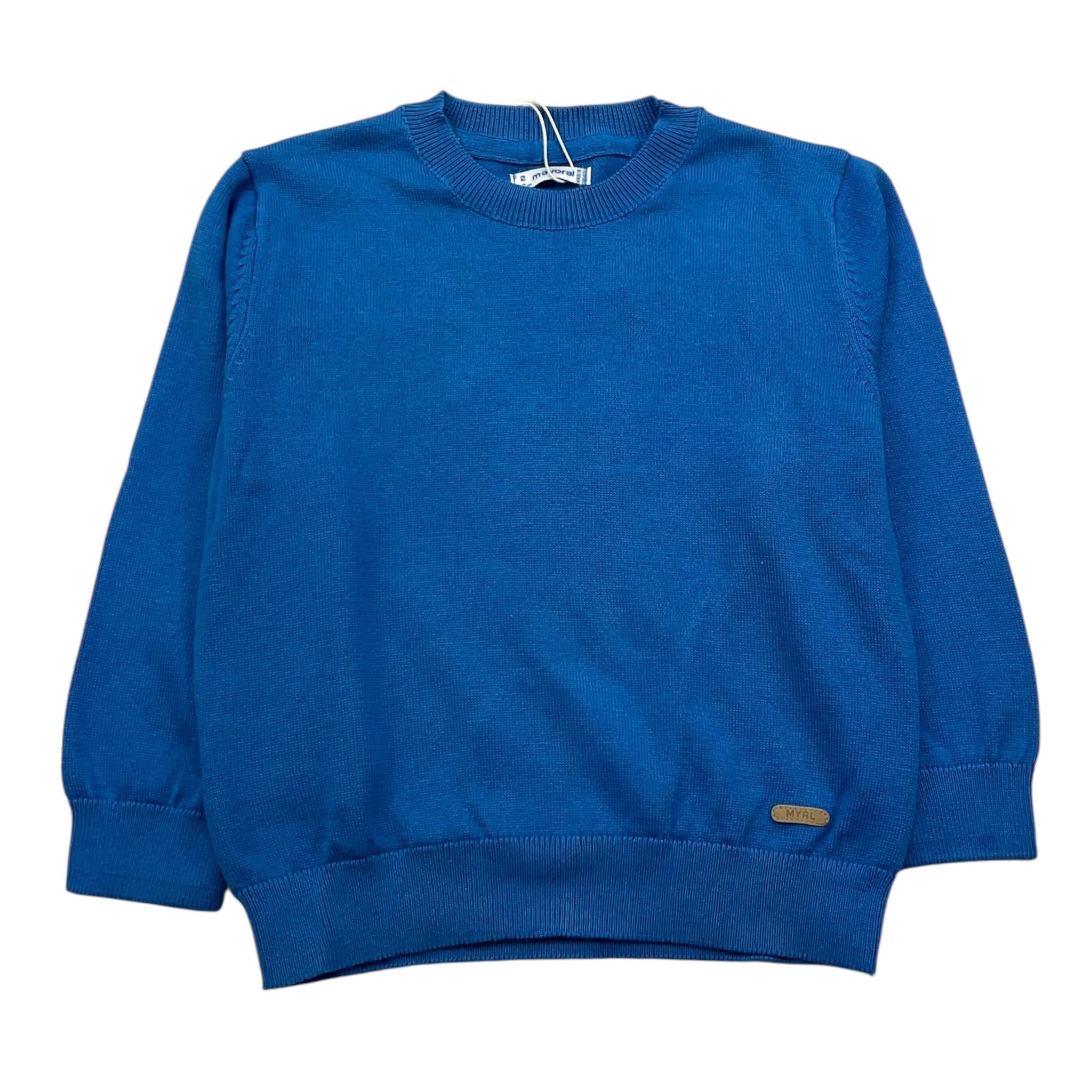 MAYORAL maglia girocollo tinta unita Cobalto per Bambino 323XXX COBALTO MAYORAL 
