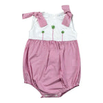 Ilfarobimbi Pagliaccett Bicolore con Fantasia A Righe per Neonata GELSOMINO BIANCO/ROSA ILFAROBIMBI 