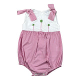 Ilfarobimbi Pagliaccett Bicolore con Fantasia A Righe per Neonata GELSOMINO BIANCO/ROSA ILFAROBIMBI 