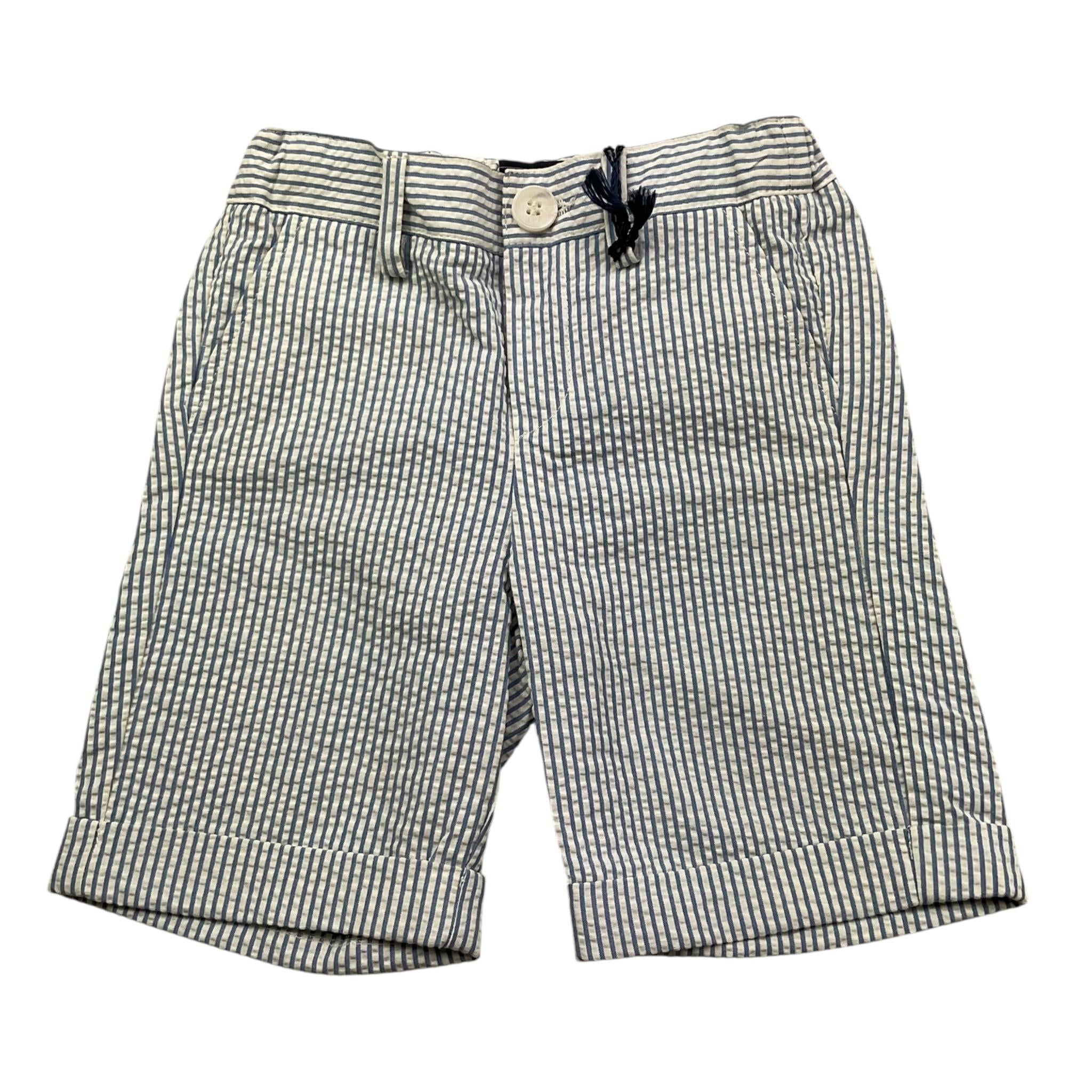 Fay Bermuda Tinta Unita con Fantasia A Righe per Neonato FS6549 BIANCO FAY 