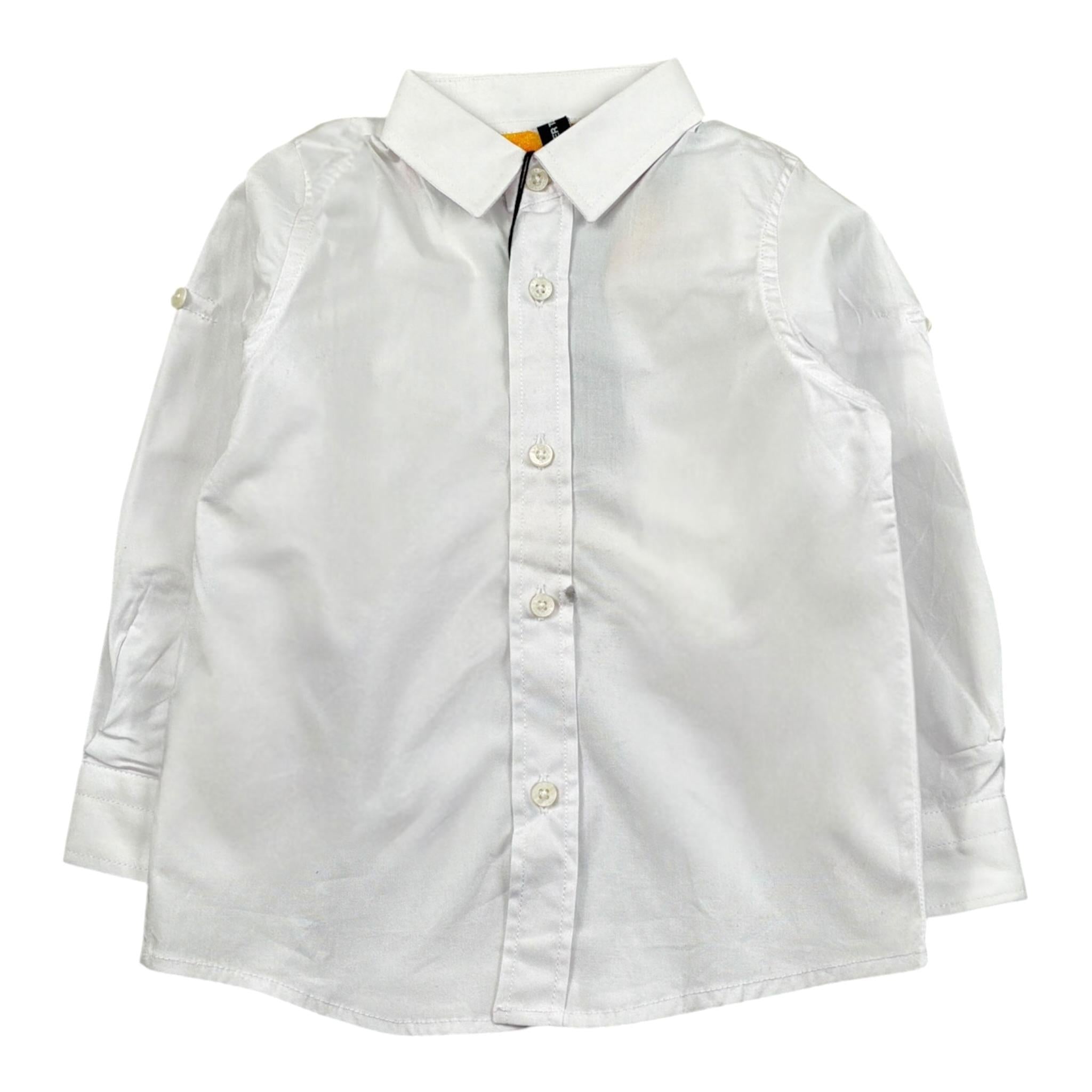 Never Too Camicia tinta unita Bianco per Bambino NT1241N BIANCO NEVER TOO 