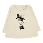 LIU JO shirt girocollo tinta unita con stampa in contrasto Panna per Neonata HF4078X PANNA LIU JO 