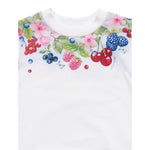 Monnalisa Abito Felpa Tinta Unita con Stampa per Bambina 19E917 BIANCO MONNALISA 