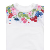 Monnalisa Abito Felpa Tinta Unita con Stampa per Bambina 19E917 BIANCO MONNALISA 