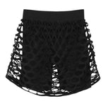 Dkny Short Tinta Unita con Gonna Traforata per Bambina D62262 NERO DKNY 