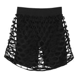 Dkny Short Tinta Unita con Gonna Traforata per Bambina D62262 NERO DKNY 