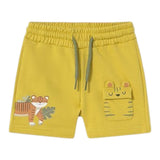 Mayoral Bermuda In Felpa Tinta Unita con Stampe per Neonato 1242X GIALLO MAYORAL 