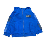 EMPORIO ARMANI felpa tinta unita con cappuccio e con zip Cobalto per Bambino 6DBM68 COBALTO EMPORIO ARMANI 