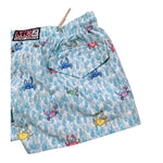 Saint Barth Costume Tinta Unita con Stampe Granchio per Neonato COMFORTLIGHTN AZZURRO SAINT BARTH 