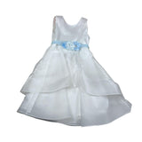 Isabel Abito Cerimonia Tinta Unita Giromanica per Bambina 24C358S BIANCO ISABEL 