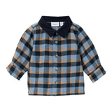 NAME.IT camicia manica lunga fantasia quadri Blu per Neonato 13231484 BLU NAME.IT 