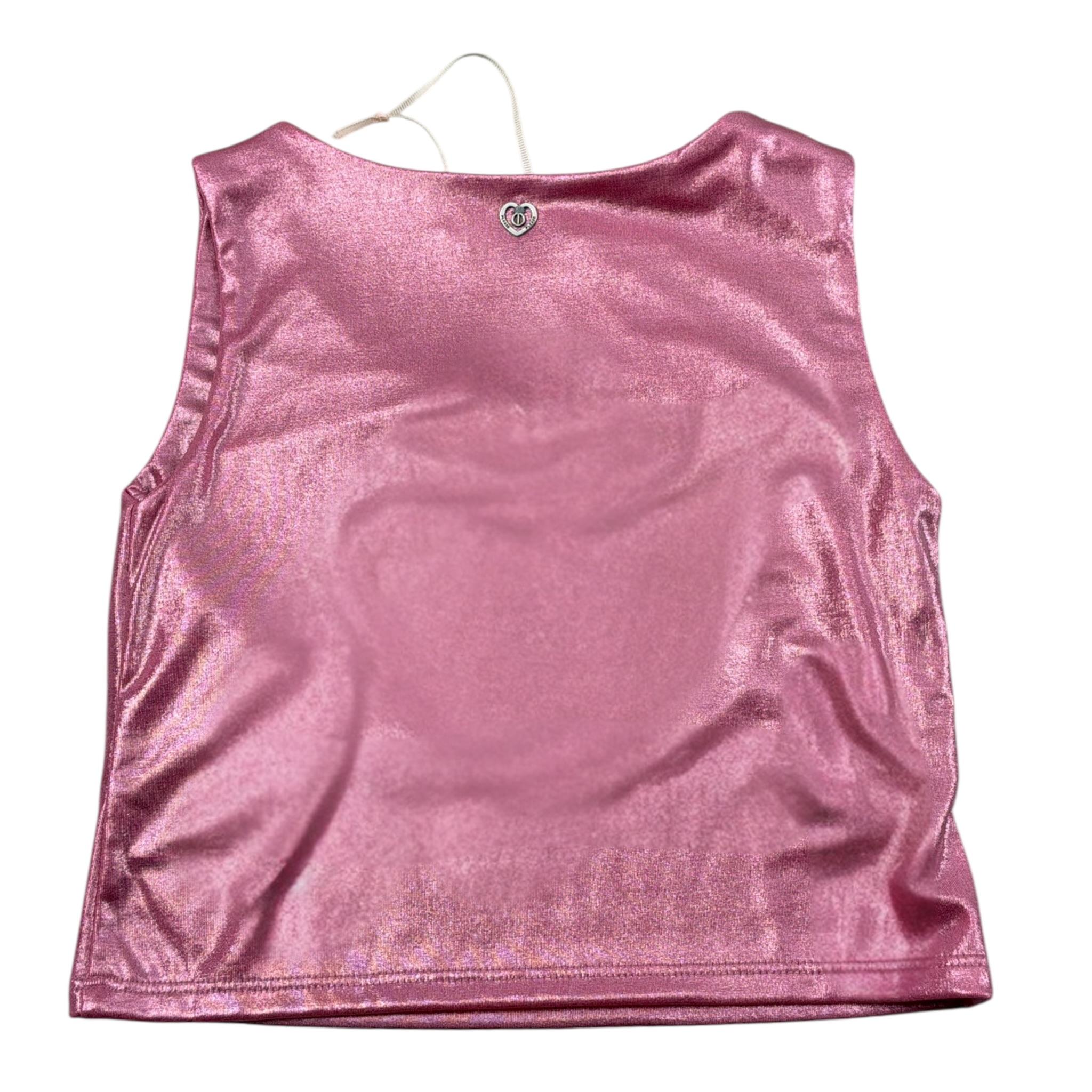 Please Top Giromanica tinta unita Rosa per Bambina MO05032G73X ROSA PLEASE 