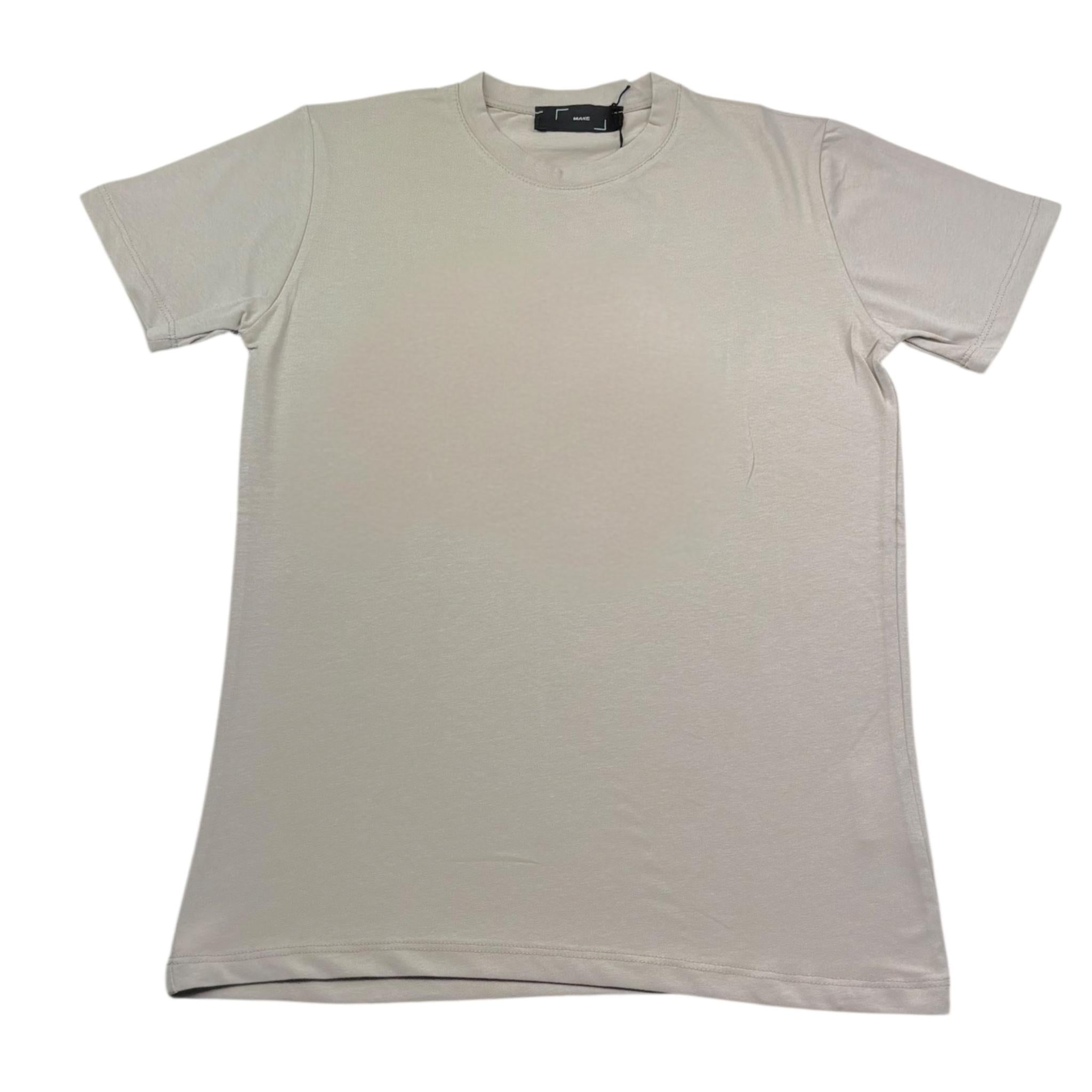 Make T-Shirt Girocollo Tinta Unita  per Bambino MK001J BEIGE MAKE 