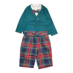 MARLU' completo 4pz camicia-papillons-cardigan-pantalone Verde per Neonato IH70060 VERDE MARLU' 