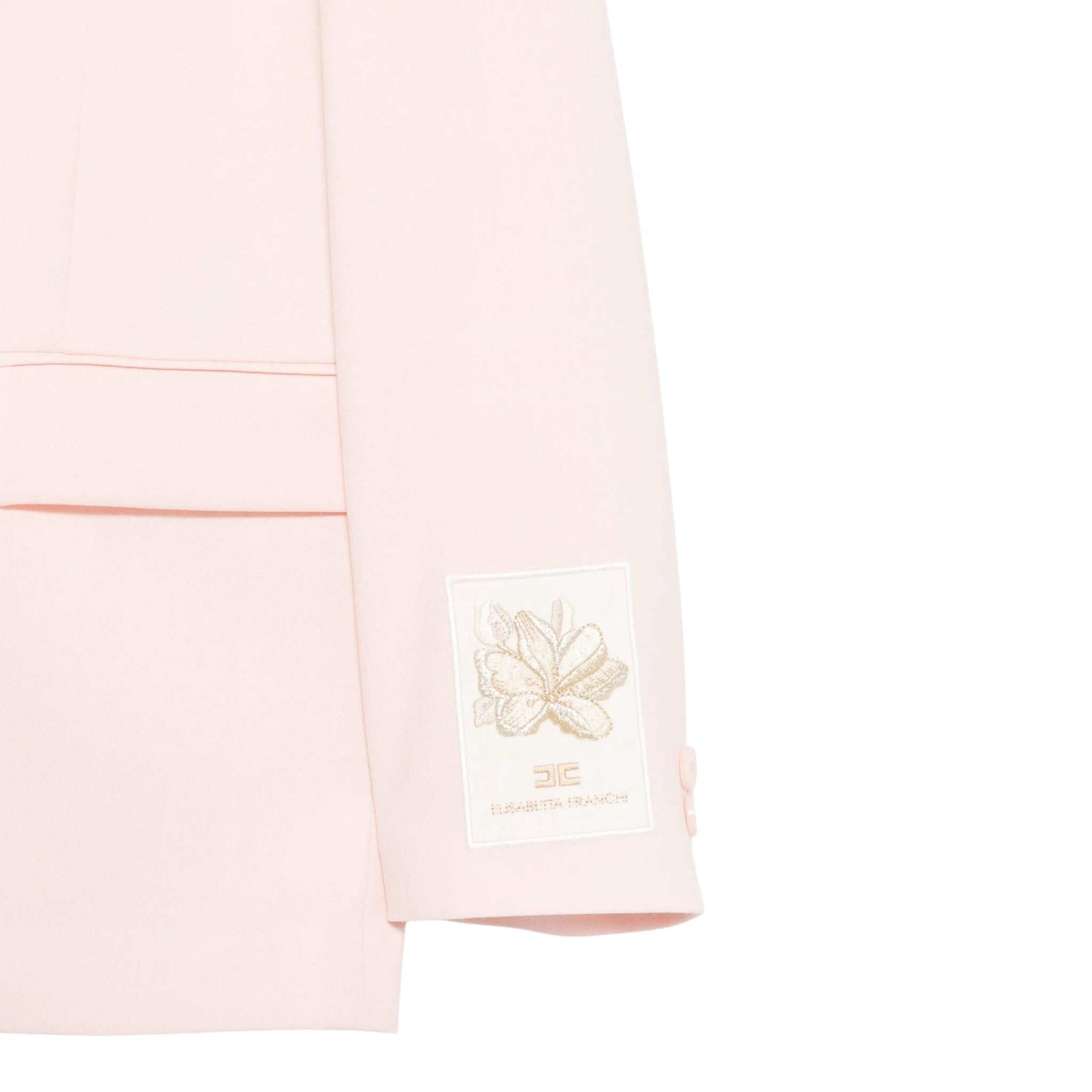 Elisabetta Franchi Giacca Tinta Unita con Logo per Bambina EFGC064 ROSA ELISABETTA FRANCHI 
