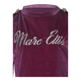 MARC ELLIS abito manica lunga tinta unita in velluto Viola per Bambina JMJDR00108 VIOLA MARC ELLIS 