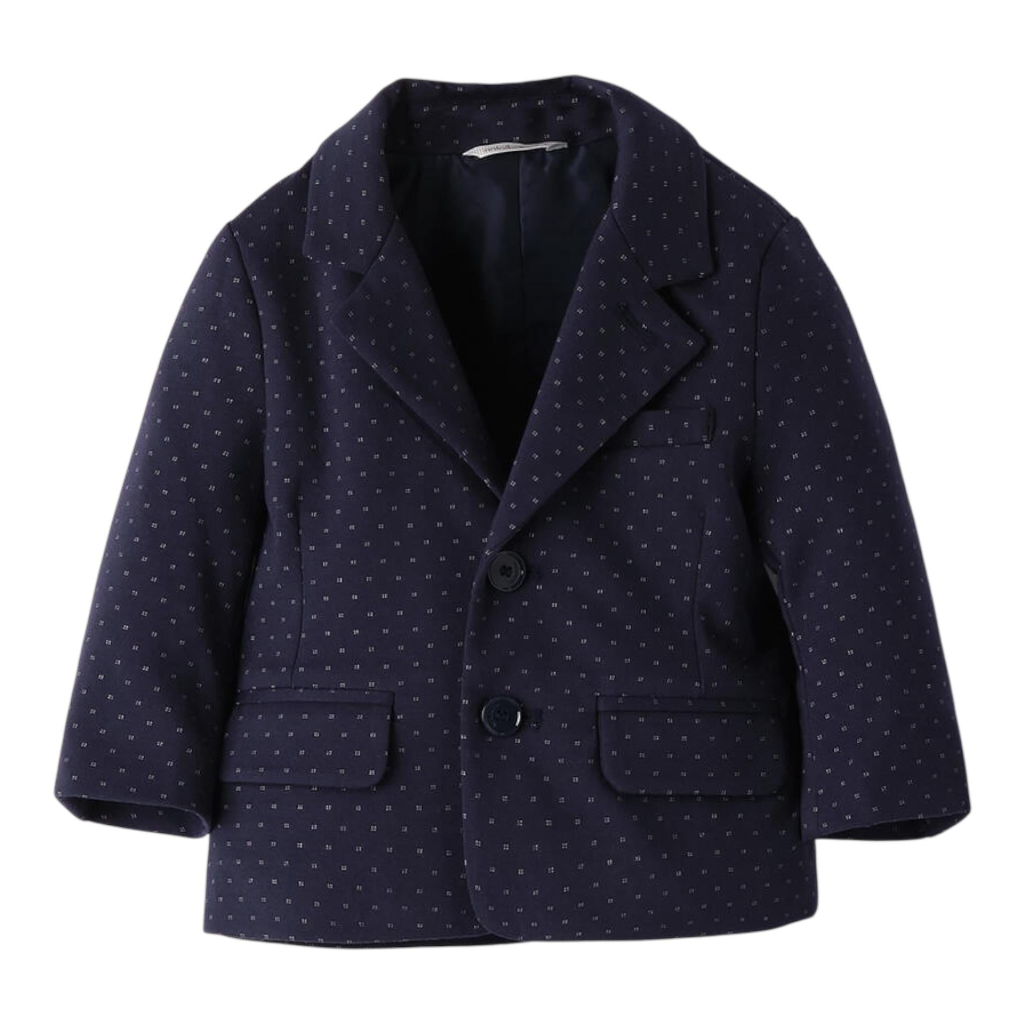 Mini Banda Giacca Tinta Unita con Microfantasia per Neonato 3B648 BLU MINI BANDA 